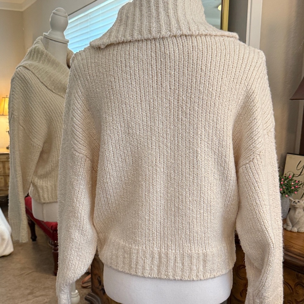 Pilcro Soft Cream Turtleneck Sweater - Picture 7 of 15